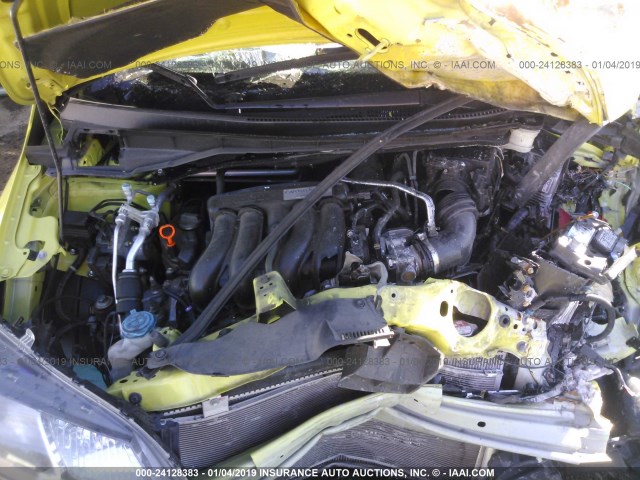 JHMGK5H76GX018414 - 2016 HONDA FIT EX/EXL YELLOW photo 10