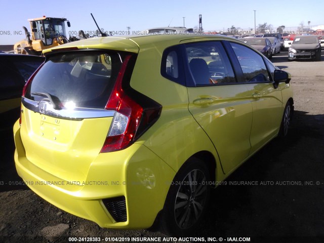 JHMGK5H76GX018414 - 2016 HONDA FIT EX/EXL YELLOW photo 4