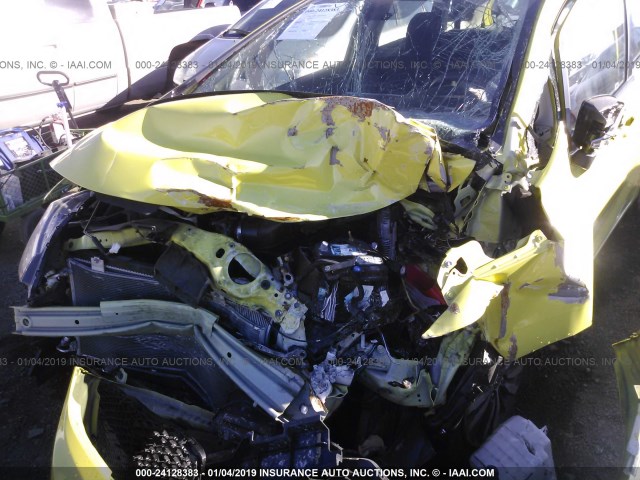 JHMGK5H76GX018414 - 2016 HONDA FIT EX/EXL YELLOW photo 6