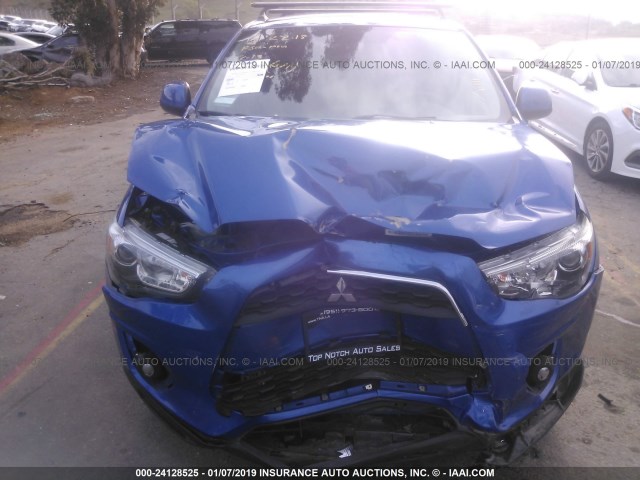 4A4AR3AU9FE012391 - 2015 MITSUBISHI OUTLANDER SPORT ES BLUE photo 6