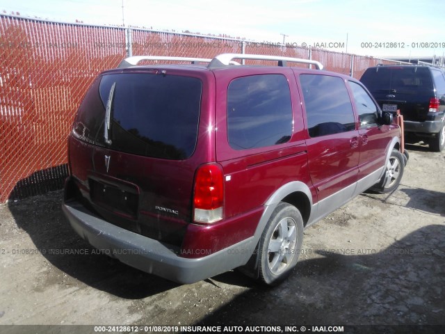 1GMDV33L45D197082 - 2005 PONTIAC MONTANA SV6 BURGUNDY photo 4