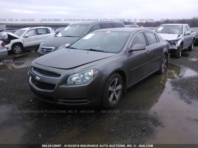 1G1ZC5E18BF120991 - 2011 CHEVROLET MALIBU 1LT BROWN photo 2