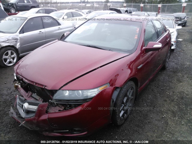 19UUA76537A010912 - 2007 ACURA TL TYPE S RED photo 2