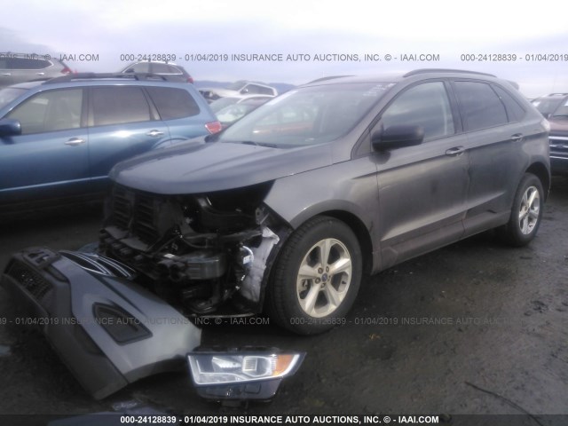 2FMPK4G96JBB53708 - 2018 FORD EDGE SE GRAY photo 2