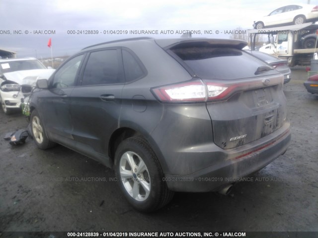 2FMPK4G96JBB53708 - 2018 FORD EDGE SE GRAY photo 3