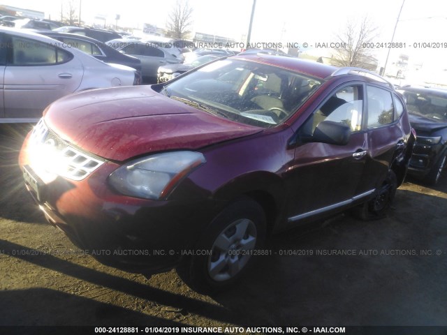 JN8AS5MV6FW257403 - 2015 NISSAN ROGUE SELECT S RED photo 2