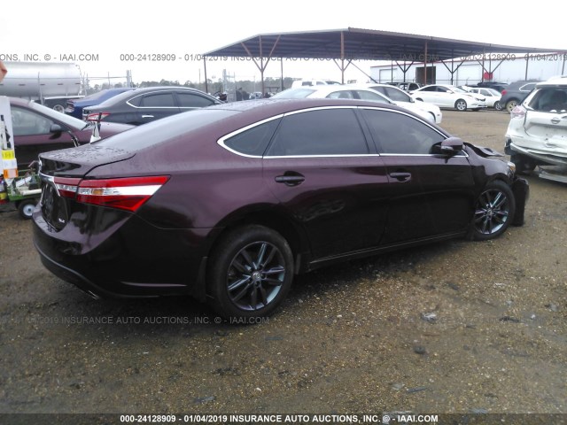 4T1BK1EB7DU075789 - 2013 TOYOTA AVALON PREMIUM/TOURING/LIMITED BURGUNDY photo 4