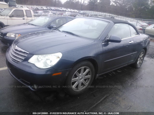 1C3LC65M28N247980 - 2008 CHRYSLER SEBRING LIMITED BLUE photo 2