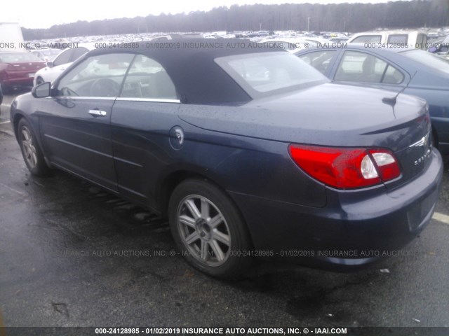 1C3LC65M28N247980 - 2008 CHRYSLER SEBRING LIMITED BLUE photo 3