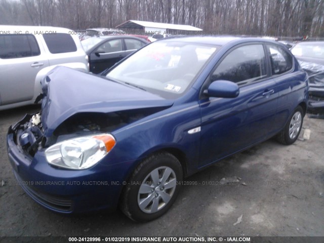 KMHCM3AC4BU197600 - 2011 HYUNDAI ACCENT GL BLUE photo 2