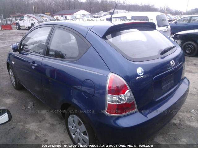 KMHCM3AC4BU197600 - 2011 HYUNDAI ACCENT GL BLUE photo 3