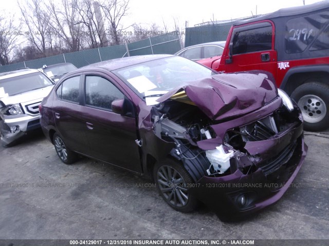 ML32F3FJ4JHF04181 - 2018 MITSUBISHI MIRAGE G4 ES Bənövşəyi foto 1