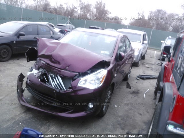 ML32F3FJ4JHF04181 - 2018 MITSUBISHI MIRAGE G4 ES Bənövşəyi foto 2