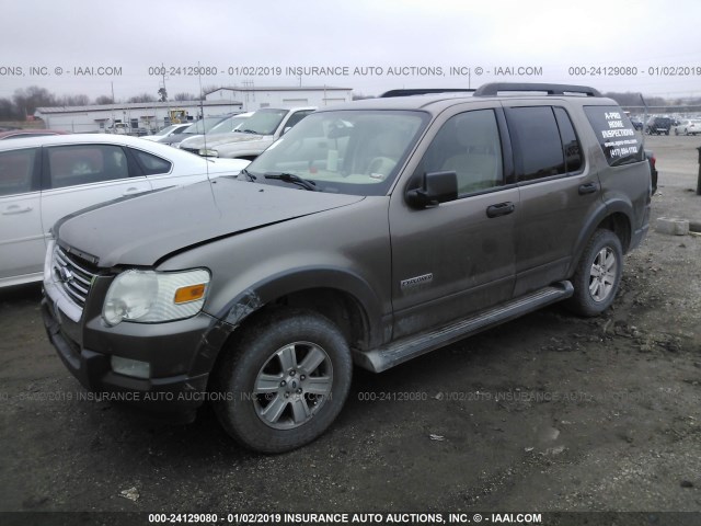 1FMEU73E76UB41655 - 2006 FORD EXPLORER XLT BROWN photo 2