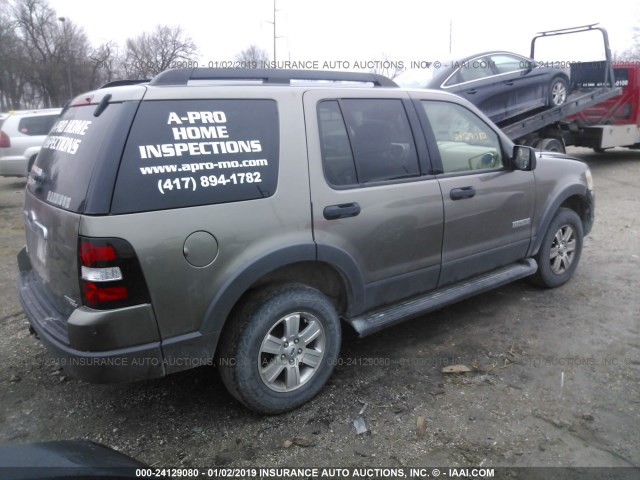 1FMEU73E76UB41655 - 2006 FORD EXPLORER XLT BROWN photo 4