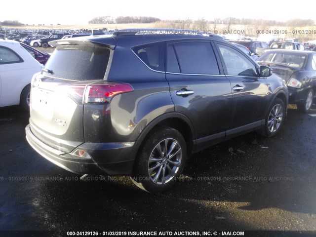 JTMDFREV3HJ134550 - 2017 TOYOTA RAV4 LIMITED/SE/PLATINUM GRAY photo 4