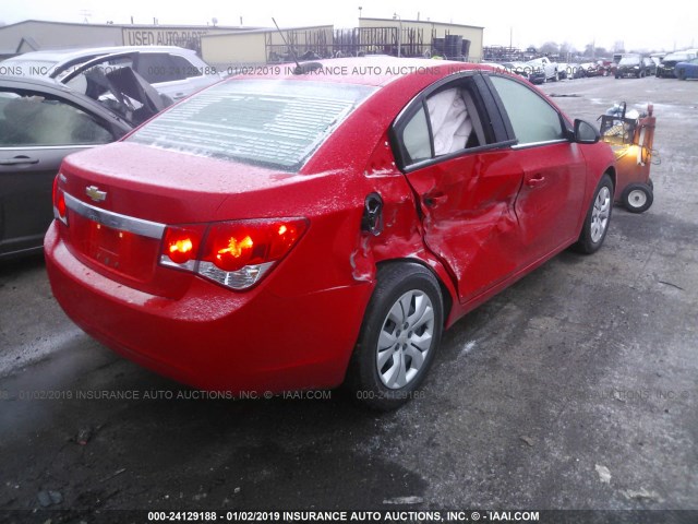 1G1PC5SH6G7179564 - 2016 CHEVROLET CRUZE LIMITED LS RED photo 4