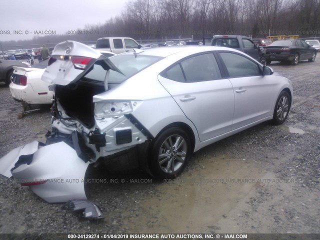 5NPD84LF7JH237185 - 2018 HYUNDAI ELANTRA SEL/VALUE/LIMITED SILVER photo 4