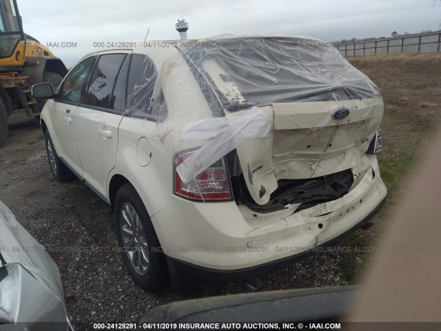 2FMDK39C37BB35570 - 2007 FORD EDGE SEL PLUS WHITE photo 3