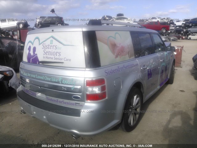 2FMHK6D85DBD04974 - 2013 FORD FLEX LIMITED SILVER photo 4