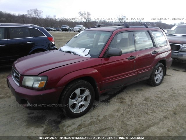 JF1SG65673H710092 - 2003 SUBARU FORESTER 2.5XS RED photo 2