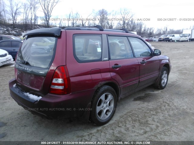JF1SG65673H710092 - 2003 SUBARU FORESTER 2.5XS RED photo 4