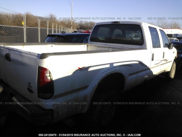 1FTSW31FXXEA80058 - 1999 FORD F350 SRW SUPER DUTY WHITE photo 4