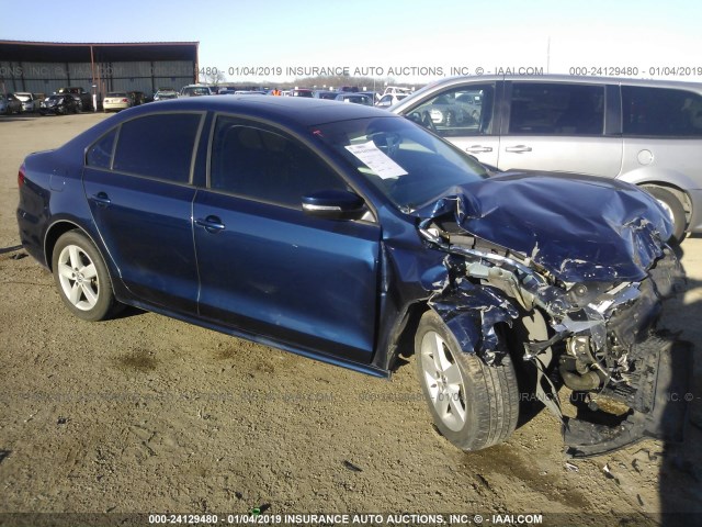 3VWLL7AJ9BM129212 - 2011 VOLKSWAGEN JETTA TDI BLUE photo 1