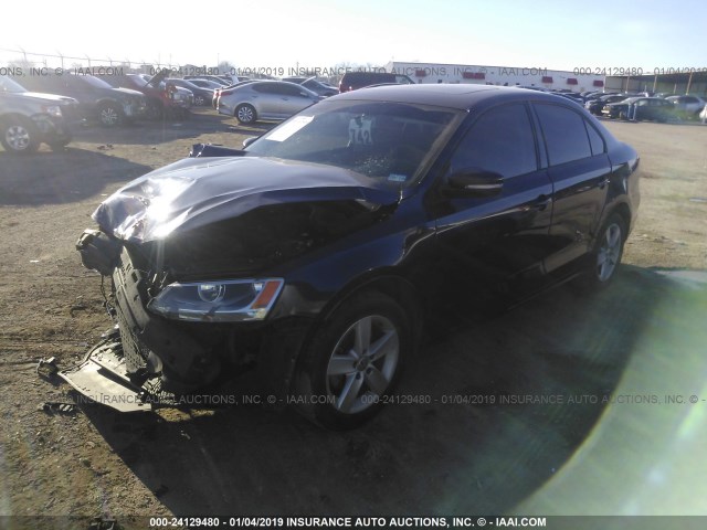 3VWLL7AJ9BM129212 - 2011 VOLKSWAGEN JETTA TDI BLUE photo 2