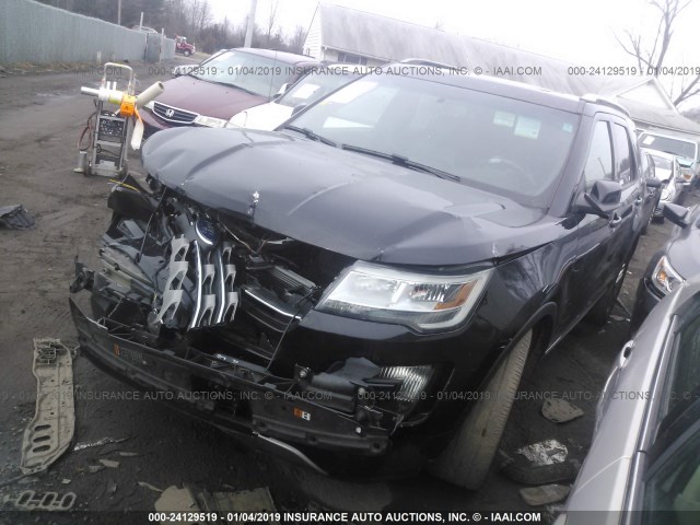 1FM5K7D89GGA82655 - 2016 FORD EXPLORER XLT BLACK photo 2