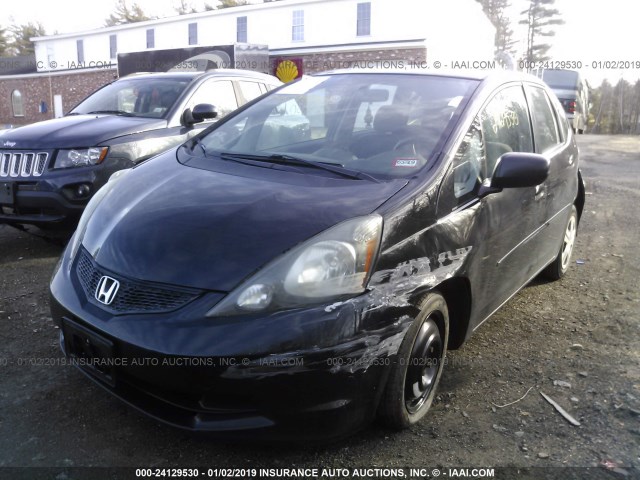 JHMGE8H37BS001861 - 2011 HONDA FIT BLACK photo 2