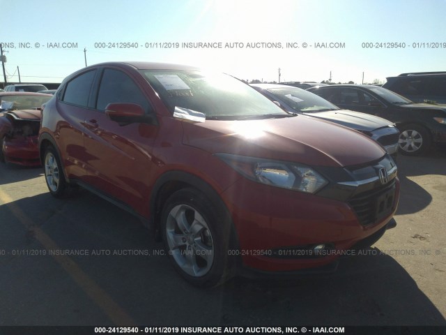 3CZRU5H53GM738577 - 2016 HONDA HR-V EX RED photo 1