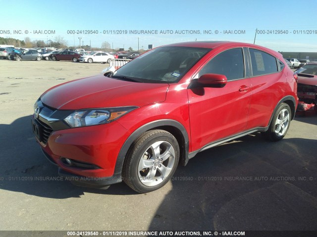 3CZRU5H53GM738577 - 2016 HONDA HR-V EX RED photo 2