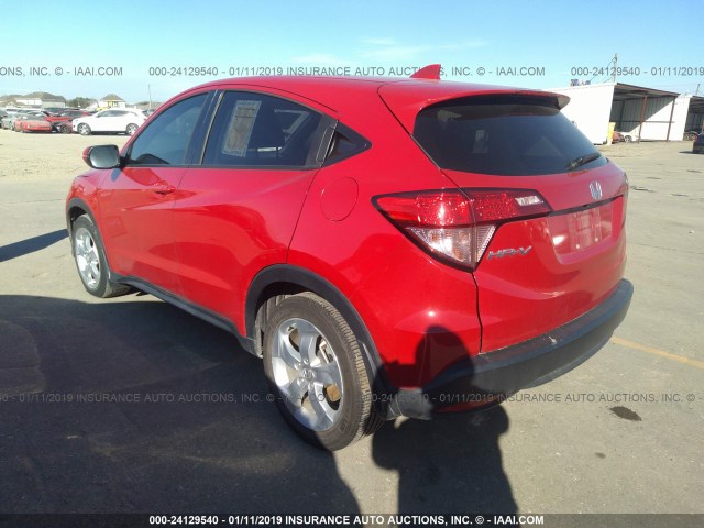 3CZRU5H53GM738577 - 2016 HONDA HR-V EX RED photo 3