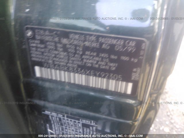 WBABK8336XEY92305 - 1999 BMW 328 IC AUTOMATIC Yeşil fotoğraf 9