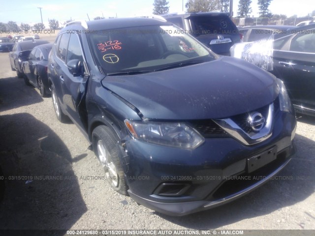 5N1AT2MT9GC846241 - 2016 NISSAN ROGUE S/SL/SV Dark Blue photo 1