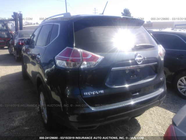 5N1AT2MT9GC846241 - 2016 NISSAN ROGUE S/SL/SV Dark Blue photo 3