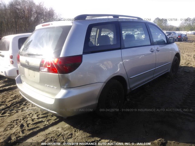 5TDZA23C15S354930 - 2005 TOYOTA SIENNA CE/LE TAN photo 4