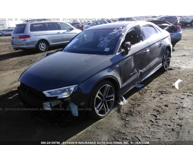 WAUJ8GFF1J1044373 - 2018 AUDI A3 PREMIUM PLUS GRAY photo 2