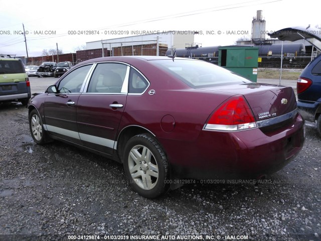 2G1WU58R479348911 - 2007 CHEVROLET IMPALA LTZ RED photo 3