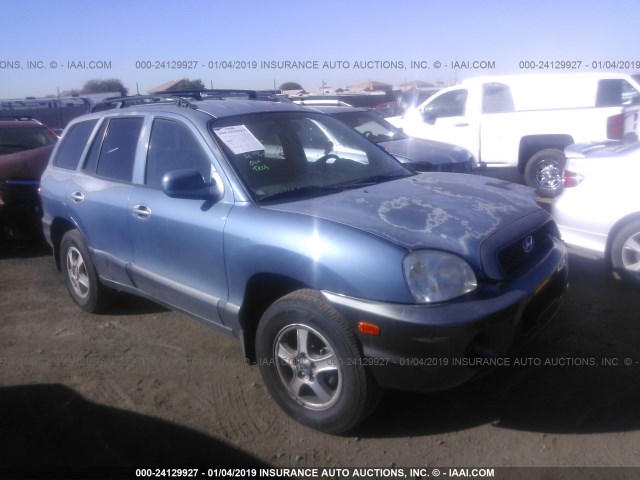 KM8SB12B03U425315 - 2003 HYUNDAI SANTA FE GL BLUE photo 1