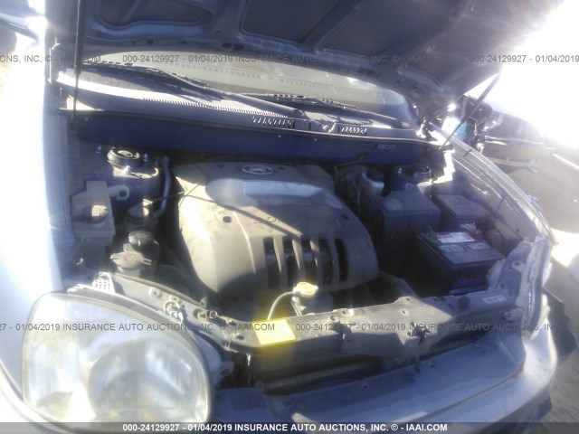 KM8SB12B03U425315 - 2003 HYUNDAI SANTA FE GL BLUE photo 10