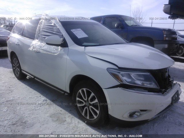 5N1AR2MM6GC604871 - 2016 NISSAN PATHFINDER S/SV/SL/PLATINUM WHITE photo 1