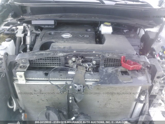 5N1AR2MM6GC604871 - 2016 NISSAN PATHFINDER S/SV/SL/PLATINUM WHITE photo 10