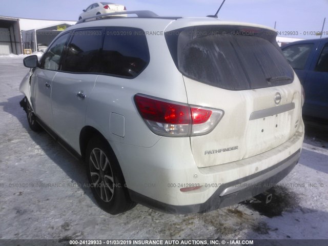 5N1AR2MM6GC604871 - 2016 NISSAN PATHFINDER S/SV/SL/PLATINUM WHITE photo 3