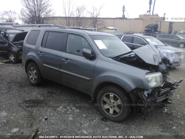 5FNYF4H98AB038543 - 2010 HONDA PILOT TOURING GRAY photo 1