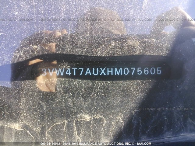 3VW4T7AUXHM075605 - 2017 VOLKSWAGEN GTI S BLACK photo 9