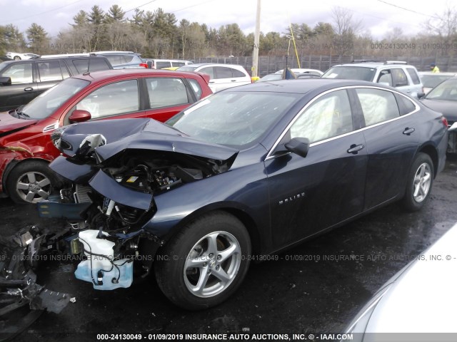 1G1ZB5ST8HF134584 - 2017 CHEVROLET MALIBU LS BLUE photo 2