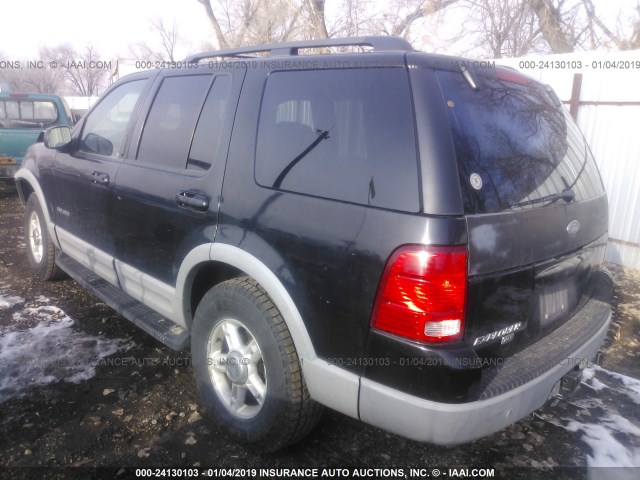 1FMZU73E42ZA88282 - 2002 FORD EXPLORER XLT BLACK photo 3