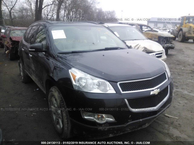 1GNLRGED0AS104489 - 2010 CHEVROLET TRAVERSE LT BLACK photo 1